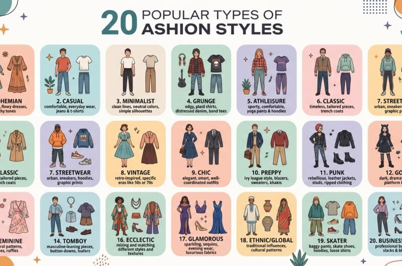 Different Fashion Styles 20 Popular Types of Fashion Styles